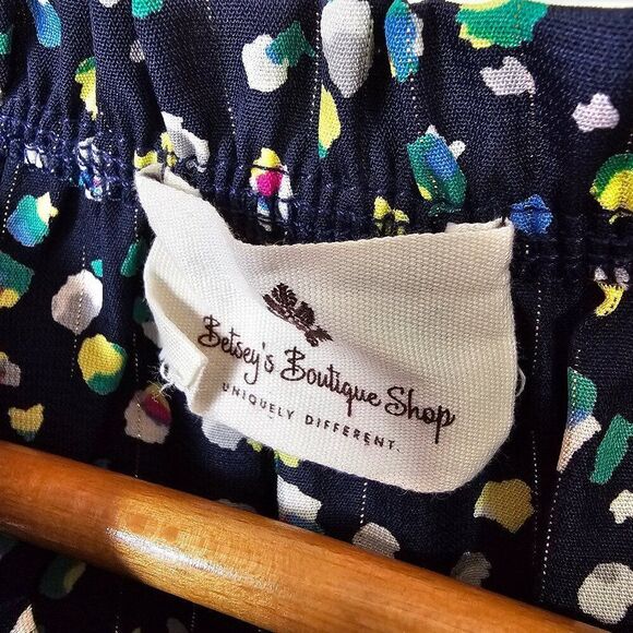 EUC LIKE NEW BETSEY'S BOUTIQUE SHOP SPECKLED MOCK NECK RUFFLE EDGES TANK TOP SM - Picture 12 of 15